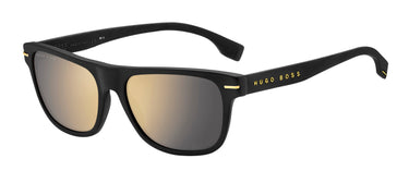 Men Hugo Boss Sunglasses: Boss 1322/S - Matte Gold Black - SpecSMART Eye Clinic (Diagonal View)